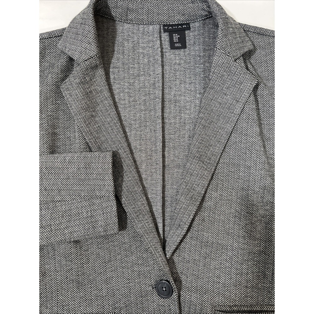 TAHARI Women's Blazer Single Button Size M Business Casual